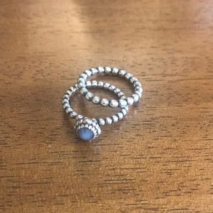 Stacked pandora rings